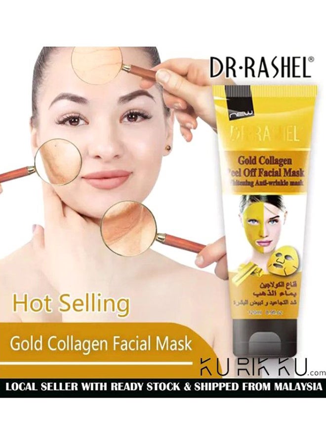 DR. RASHEL - Gold Collagen Peel Off Anti Aging Facial Mask Gold 120ml - Image 1