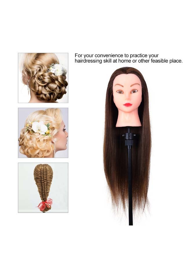 Generic Hairdressing Training Head Brown 24inch - Image 4