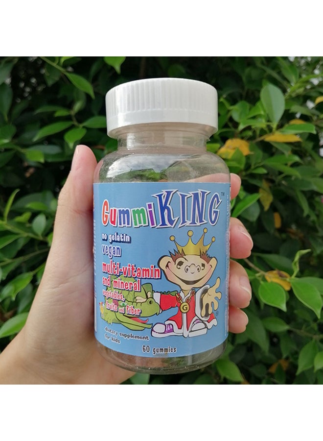 GummiKing MultiVitamin And Mineral With Vegetables Fruits And Fiber Supplement - 60 Gummies  - Image 4