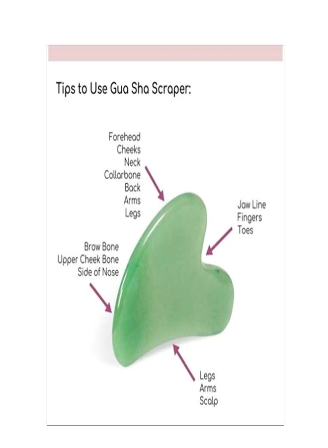 Generic - 2-Piece Jade Roller Massager With Facial Tool Set Green - Image 1
