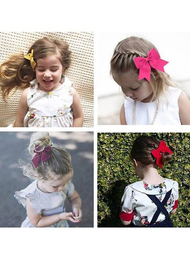 30-Piece Boutique Baby Alligator Grosgrain Ribbons Multicolour - Image 4