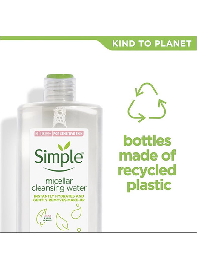 سمبل ماء تنظيف ميسيلار للبشرة الحساسة، يوفر الترطيب الفوري ويعمل كمزيل للمكياج 400ملليلتر - Image 4