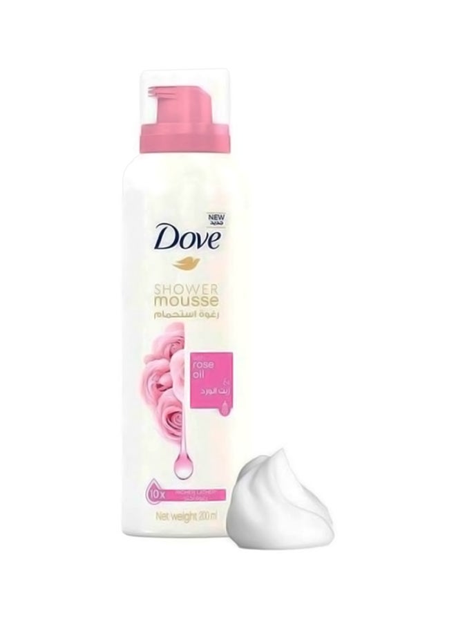 Dove - Shower Mousse With Rose Oil 200ml - Image 1