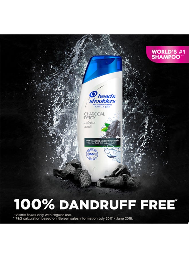 Head & Shoulders Charcoal Detox Anti-Dandruff Shampoo 600 + 400ml Pack of 2 White 600+400ml  - Image 3