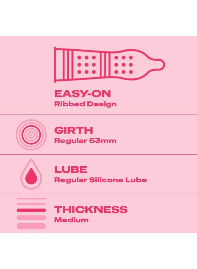 Durex - 10-Piece Extra Ribbed Condom Set - Image 1