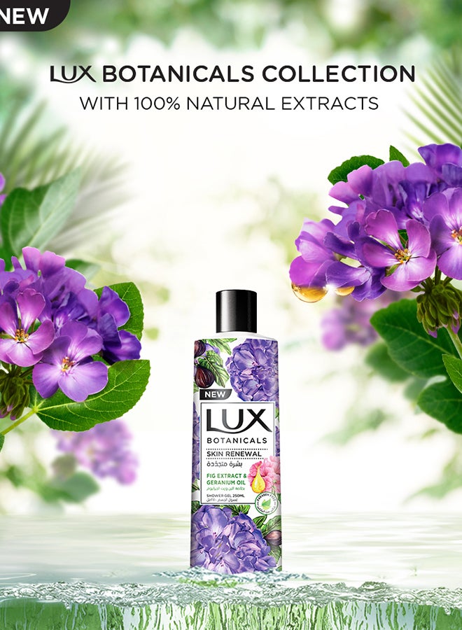 Lux - Botanicals Perfumed Body Wash for Skin Renewal with Fig Extract And Geranium Oil 250ml - Image 1