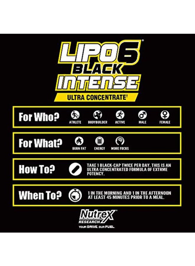 Nutrex Research - 2-Piece Lipo-6 Black Intense Ultra Concentrate Dietary Supplement - 120 Capsules - Image 1