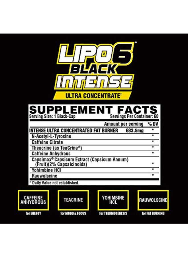 Nutrex Research - 2-Piece Lipo-6 Black Intense Ultra Concentrate Dietary Supplement - 120 Capsules - Image 1
