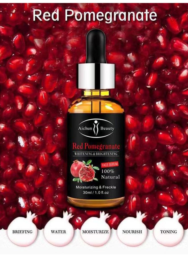 Aichun beauty Red Pomegranate Whitening And Brightening Face Serum Red Pomegranate 30ml - Image 5