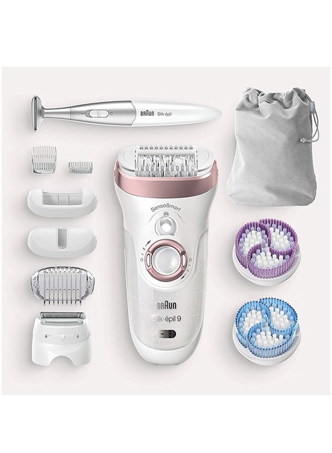 BRAUN - Silk-Epil 9 9/980 SkinSpa SensoSmart Epilator Set White/ Rose Gold - Image 1