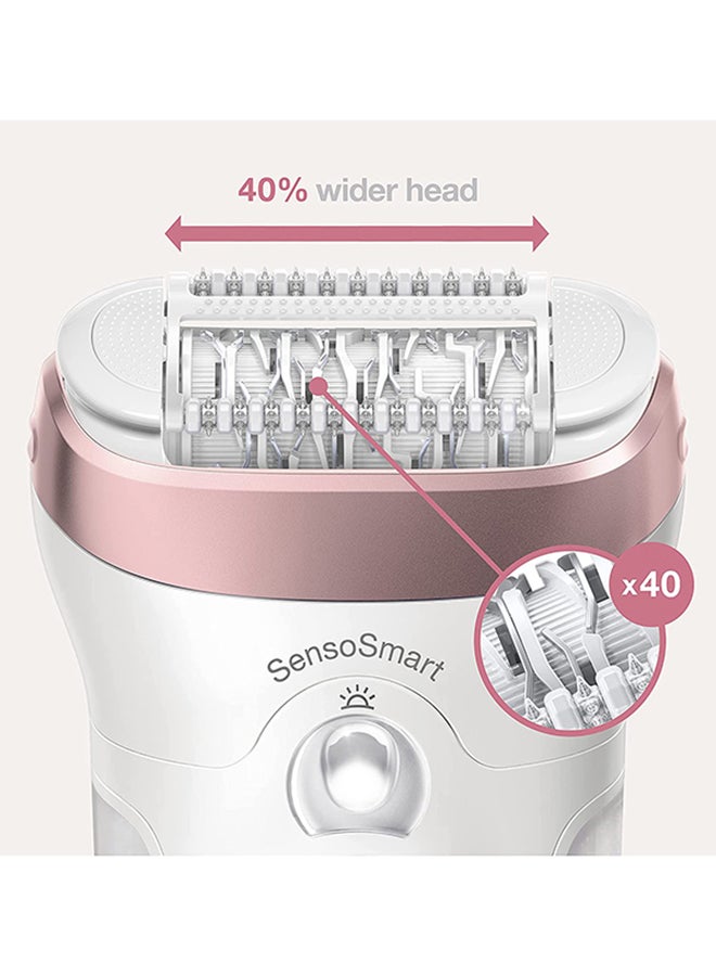 BRAUN - Silk-Epil 9 9/980 SkinSpa SensoSmart Epilator Set White/ Rose Gold - Image 1