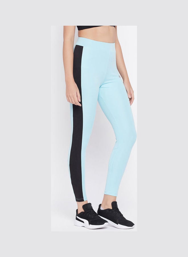 Clovia - Snug Fit High-Rise Active Tights Blue - Image 1