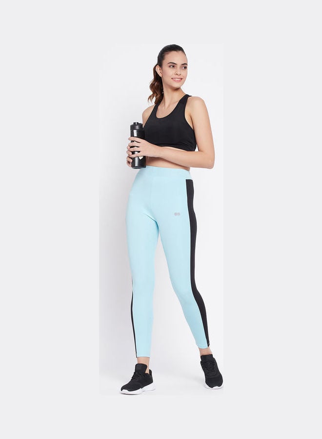Clovia - Snug Fit High-Rise Active Tights Blue - Image 1