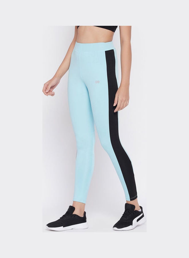 Clovia - Snug Fit High-Rise Active Tights Blue - Image 1