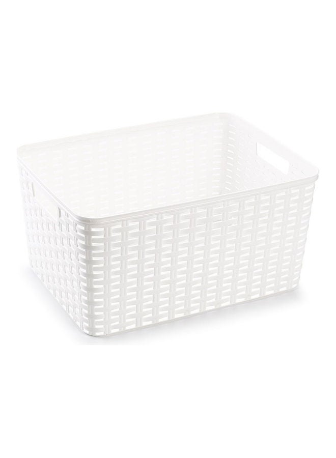 Plastic Forte - PLASTIC FORTE Rattan Basket Rattan Basket wicker 18 L 38 x 28 cm Assorted Color - Image 1