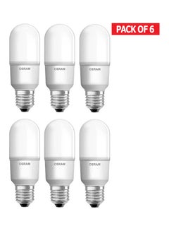 Osram 6-Piece Led 10 W/6500K E27 Screw Base Value Stick Bulb Daylight  - Image 1