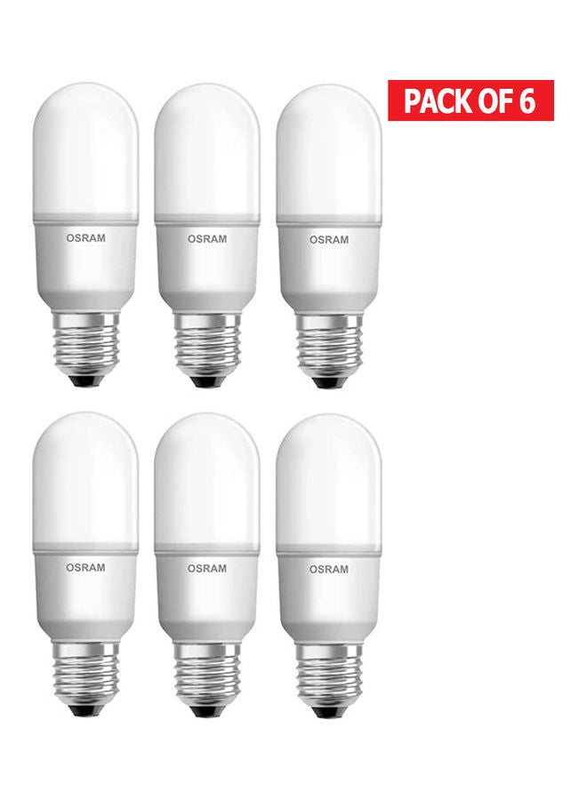 Osram 6-Piece Led 10 W/6500K E27 Screw Base Value Stick Bulb Daylight  - Image 1