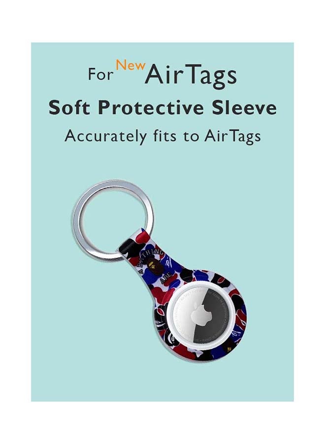 Theodor - Silicone Protective Case Cover For Apple Airtags Wireless Tracker With Antilost Keyring Ape - Image 1