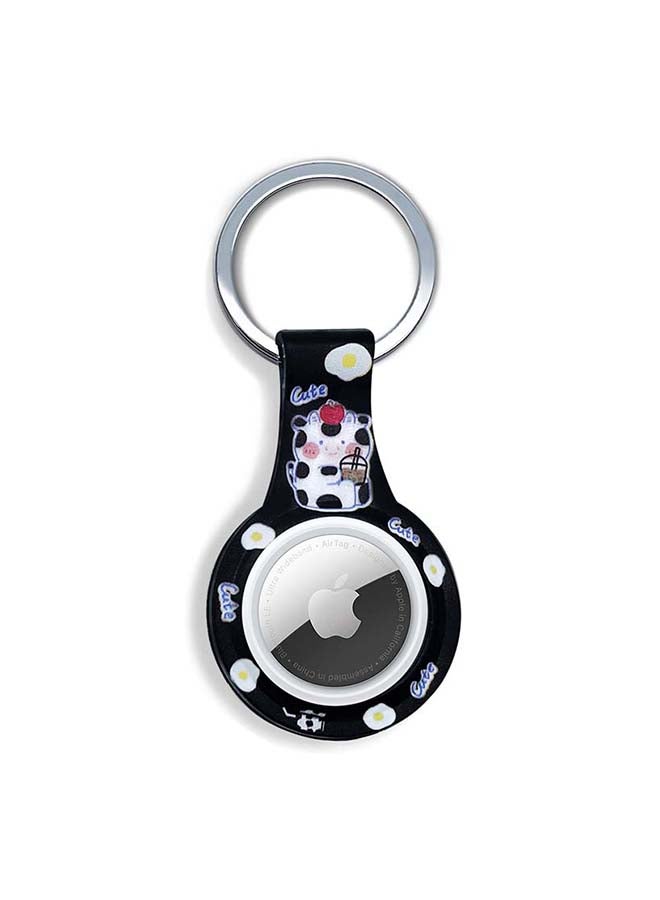 Theodor Silicone Protective Case Cover For Apple Airtags Wireless Tracker With Antilost Keyring Cute Kitten  - Image 1