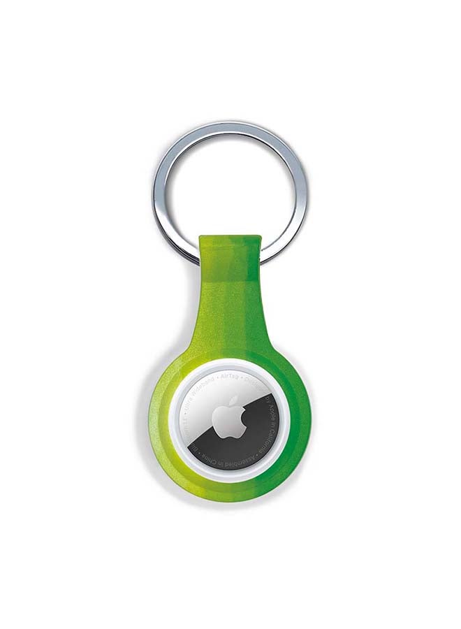 Theodor Silicone Protective Case Cover For Apple Airtags Wireless Tracker With Antilost Keyring Green  - Image 1