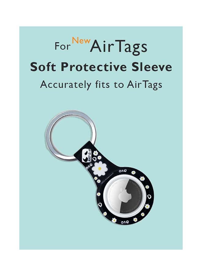 Silicone Protective Case Cover For Apple Airtags Wireless Tracker With Antilost Keyring Just Do It