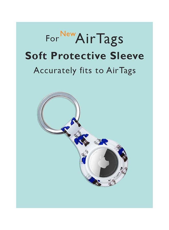 Theodor Silicone Protective Case Cover For Apple Airtags Wireless Tracker With Antilost Keyring Teddy  - Image 2