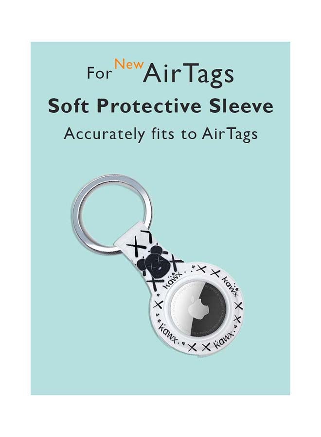 Theodor Silicone Protective Case Cover For Apple Airtags Wireless Tracker With Antilost Keyring Teddy 4  - Image 2