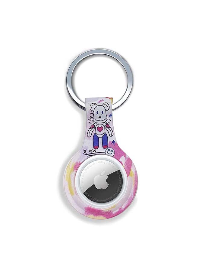 Theodor Silicone Protective Case Cover For Apple Airtags Wireless Tracker With Antilost Keyring Teddy 9  - Image 1
