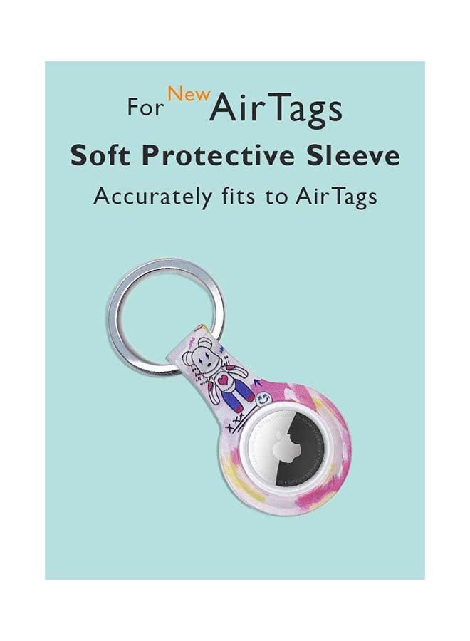Theodor Silicone Protective Case Cover For Apple Airtags Wireless Tracker With Antilost Keyring Teddy 9  - Image 2
