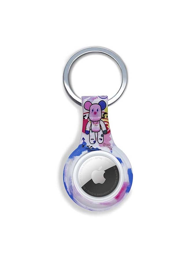 Silicone Protective Case Cover For Apple Airtags Wireless Tracker With Antilost Keyring Teddy 10