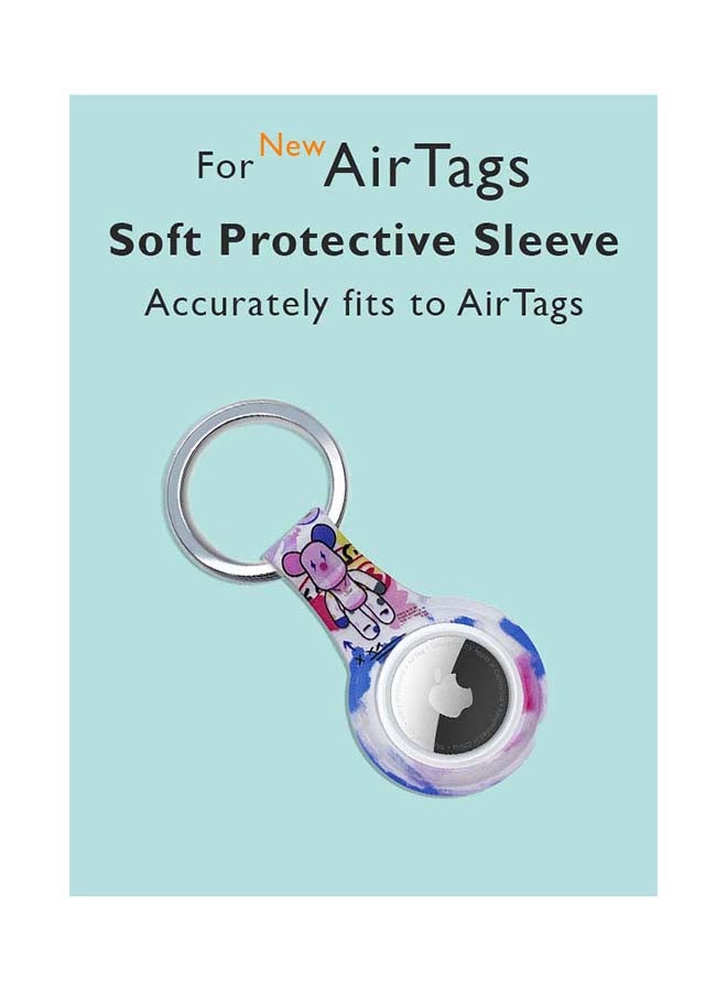 Silicone Protective Case Cover For Apple Airtags Wireless Tracker With Antilost Keyring Teddy 10
