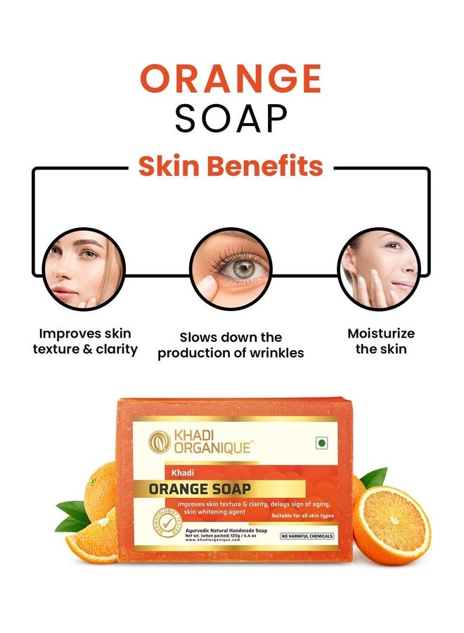 كادي أورجانيك حزمة من 4 قطع صابون مصنوع يدويا بالبرتقال 4x125جرام - Image 2