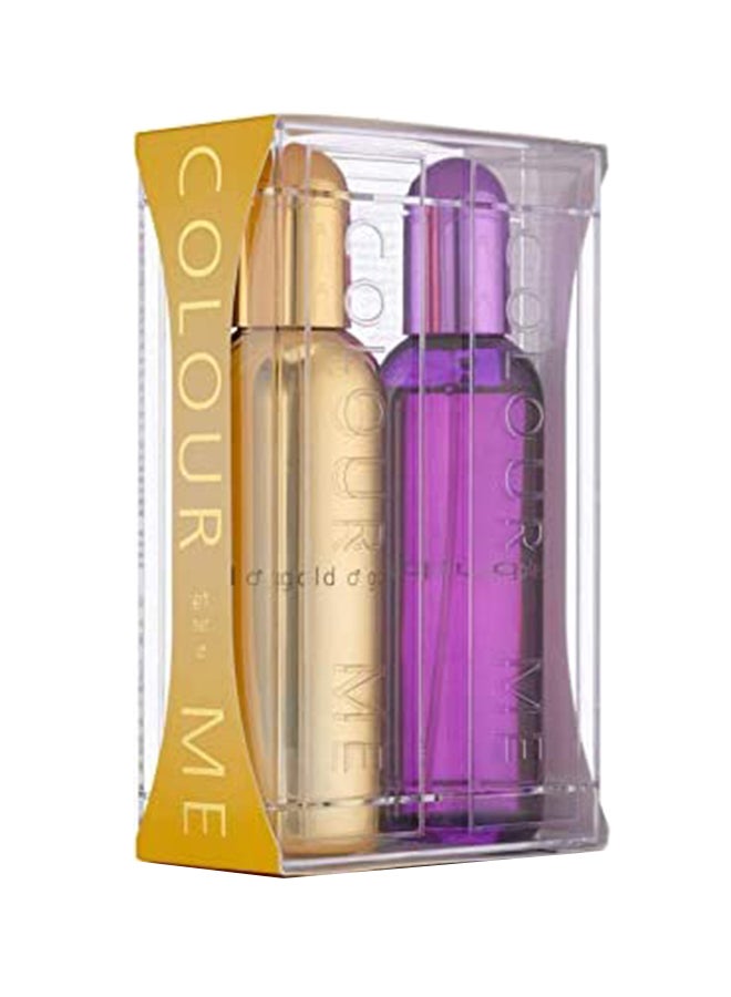 COLOUR ME Gold Set Perfume Gold-men & Purple-women