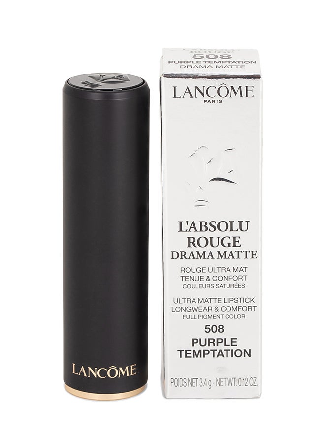 L'Absolu Rouge Drama Matte Lipstick 508 Purple Temptation