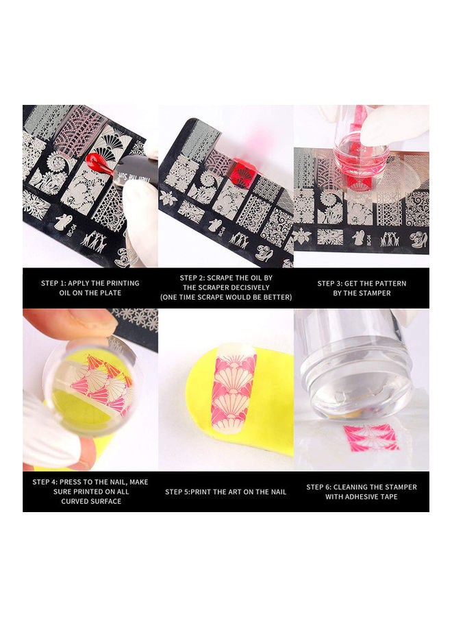 MissTiara - Nail Art Stamping Stamper Polish Kit Clear - Image 1