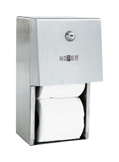 Nofer Double Vertical Toilet Paper Holder Silver 