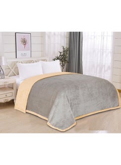 Hours Soft Blanket Velvet Light Grey/Beige King Size 200x220 cm 