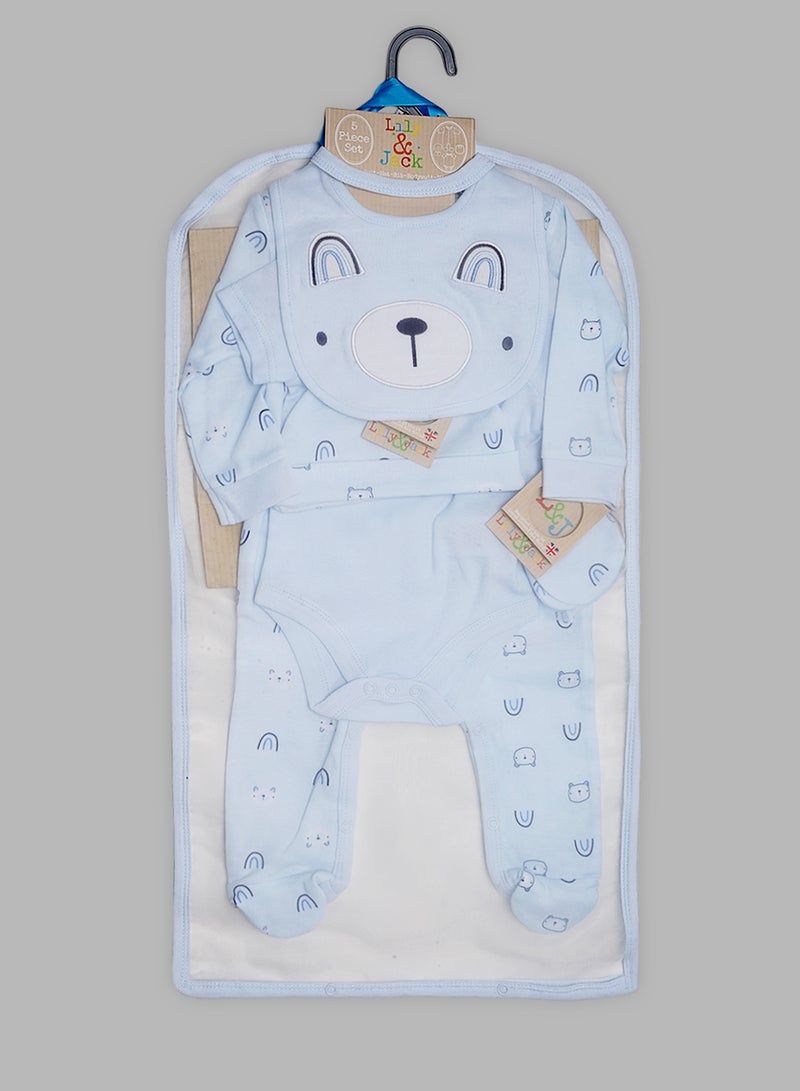 lily and jack - 5 Piece Baby Combo Set Powder Blue - Image 1