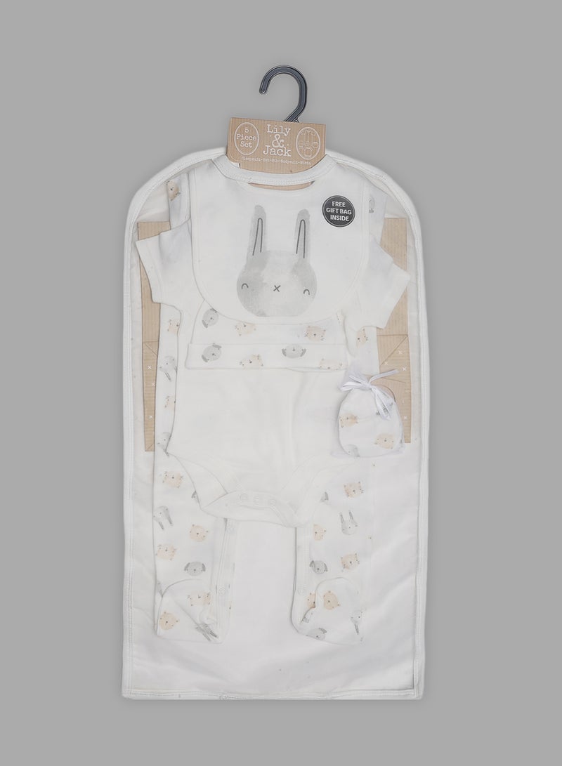 lily and jack - 5 Piece Baby Combo Set Cream - Image 1
