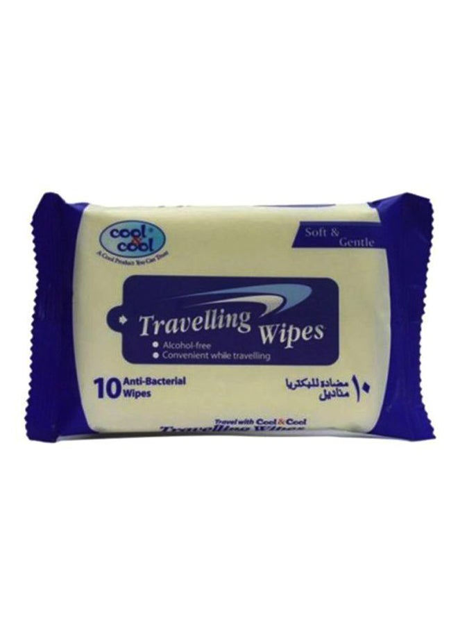 Cool & Cool Travelling Antibacterial Wipes 10's
