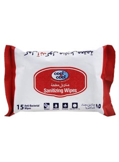 Cool & Cool Cool & Cool Antibacterial Sanitizing Wipes 15's  - Image 1