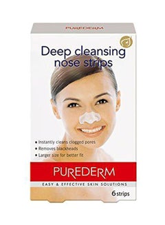 Purederm 6-Piece Deep Cleansing Nose Strips White  - Image 1