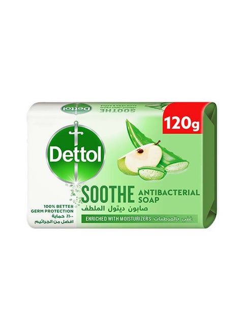 Soothe Anti-Bacterial Bathing Soap Bar Aloe Vera And Apple Fragrance 120grams