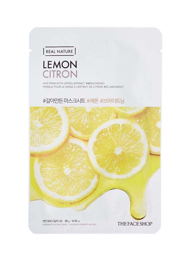 THE FACE SHOP Real Nature Lemon Sheet Mask 20grams - Image 1