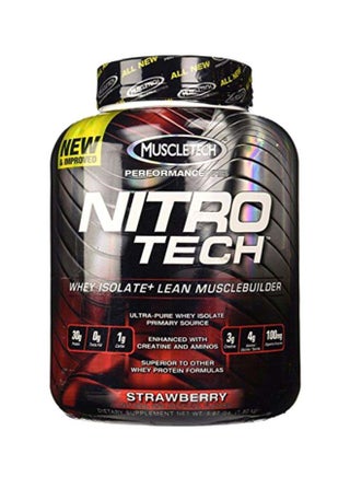 Nitro Tech Whey Isolate Lean Muscle Builder Protein Formula  Strawberry 1.8 Kg - v1638784178/N13164386A_1