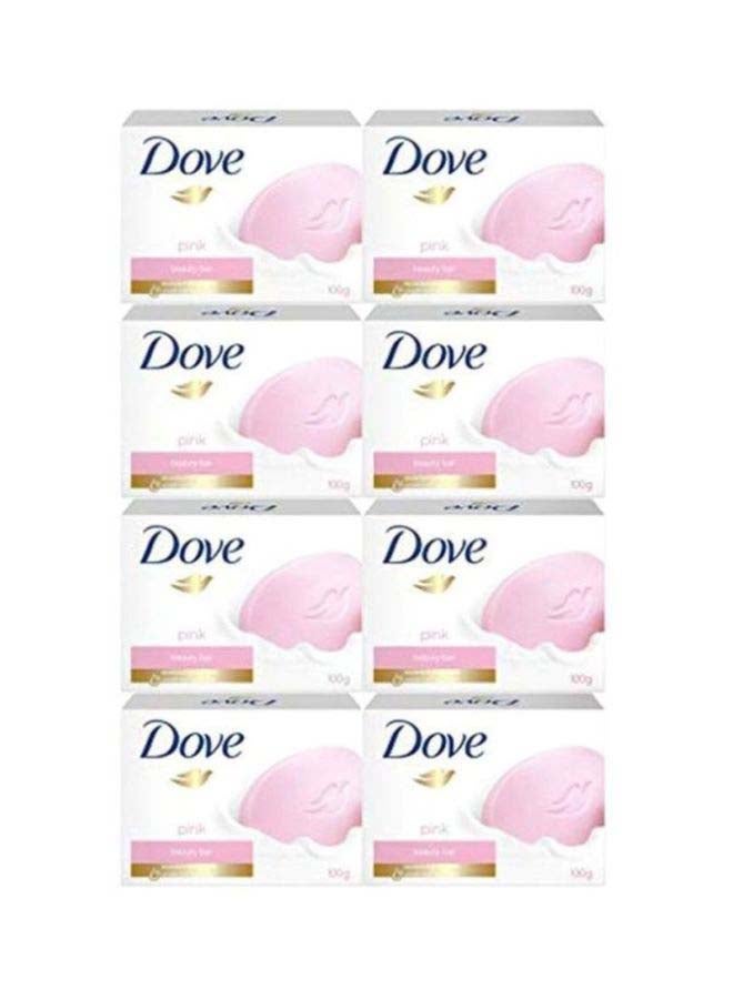 Dove - Pink Beauty Bar Soap 100g Pack Of 8 - Image 1