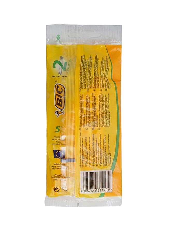 بيك شفرات حلاقة سينستيف 2 من 5 قطع برتقالي - Image 2