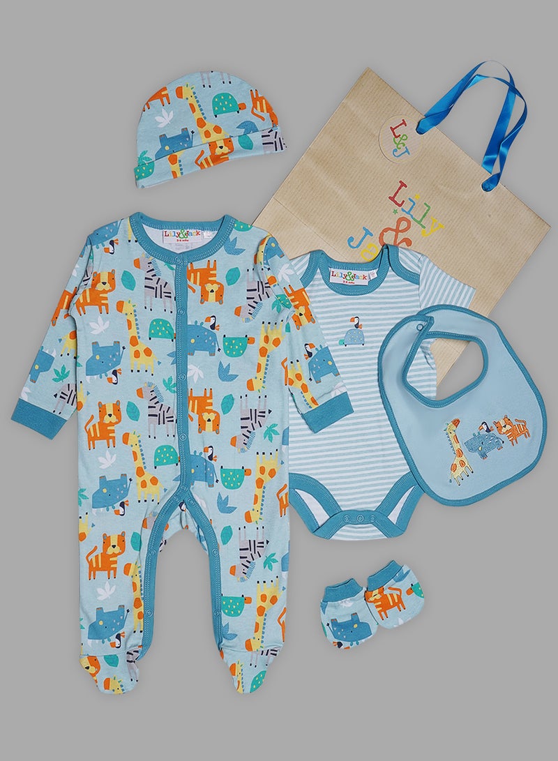 lily and jack - 5 Piece Infant Combo Set Baby Blue - Image 1