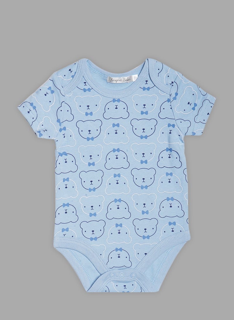 bonjour bebe - 5 Piece Infant Combo Set Baby Blue - Image 1