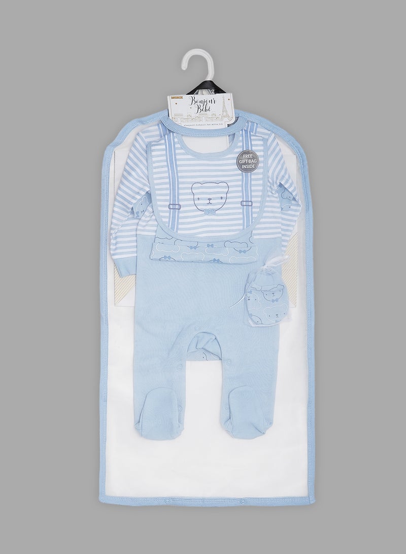 bonjour bebe - 5 Piece Infant Combo Set Baby Blue - Image 1